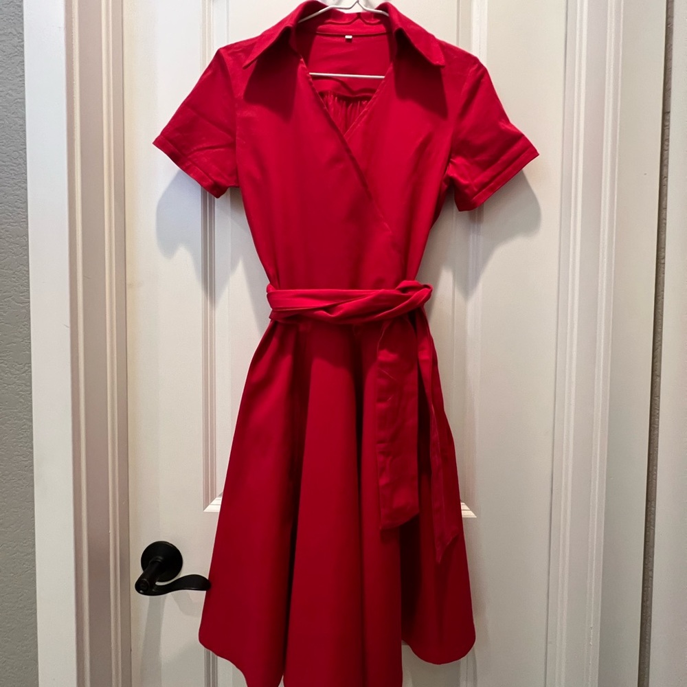 Rockabilly Red 💋 Retro Pinup Swing Dress 👠